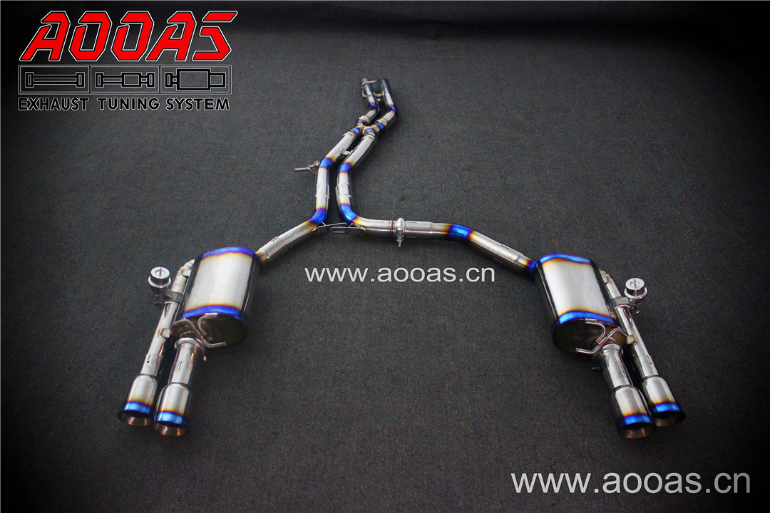 Audi A8L with S8 design Titanium / Valvetronic Catback System